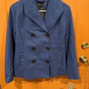 Rampage Royal Blue Double-Breasted Pea Coat